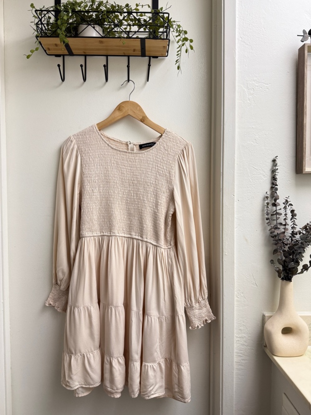 Cream Smocked Mini Dress | Coquette / Cottagecore